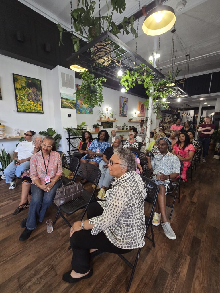 Featured artist speaking at Black Art Today event.