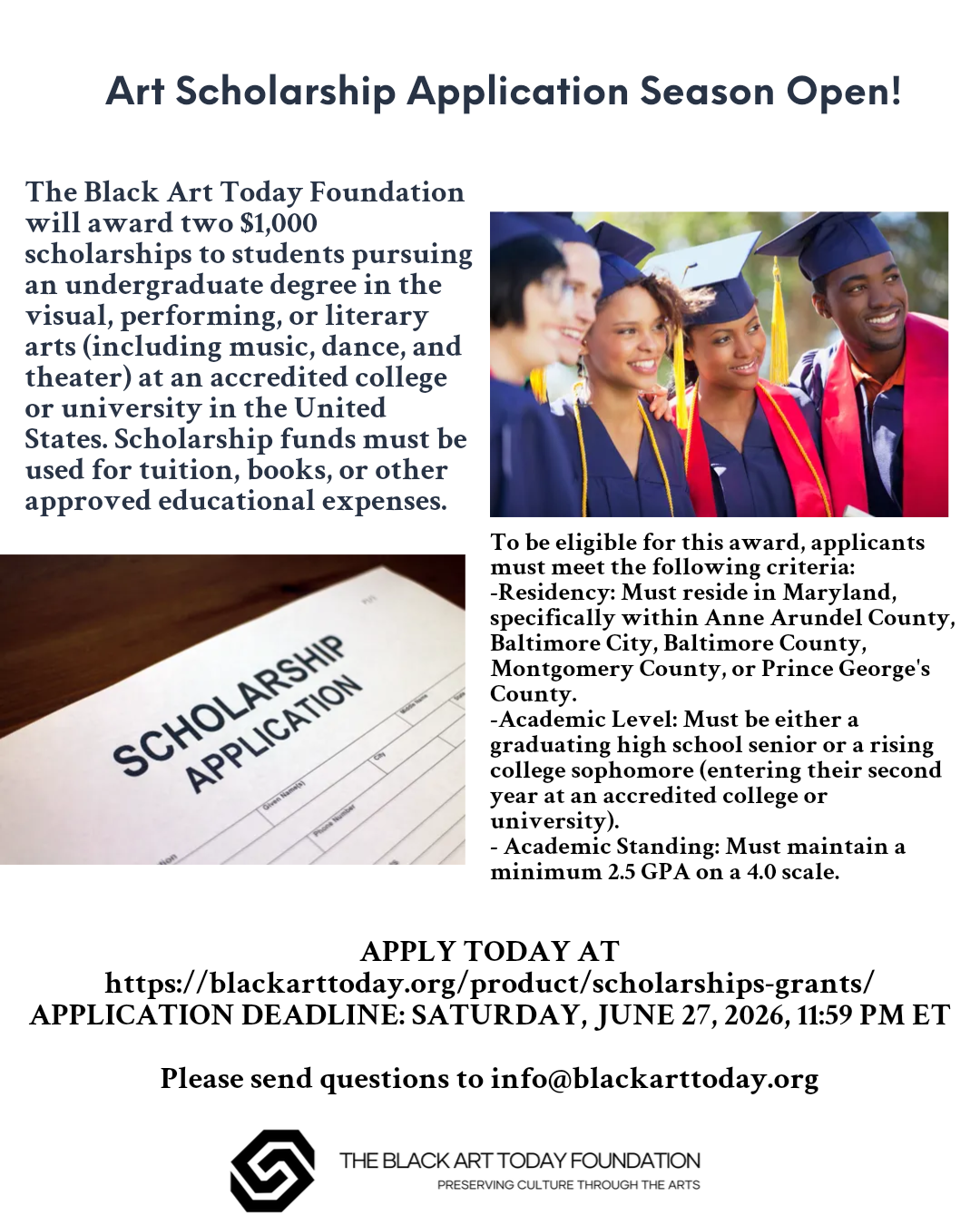 The Black Art Today Foundation Scholarship